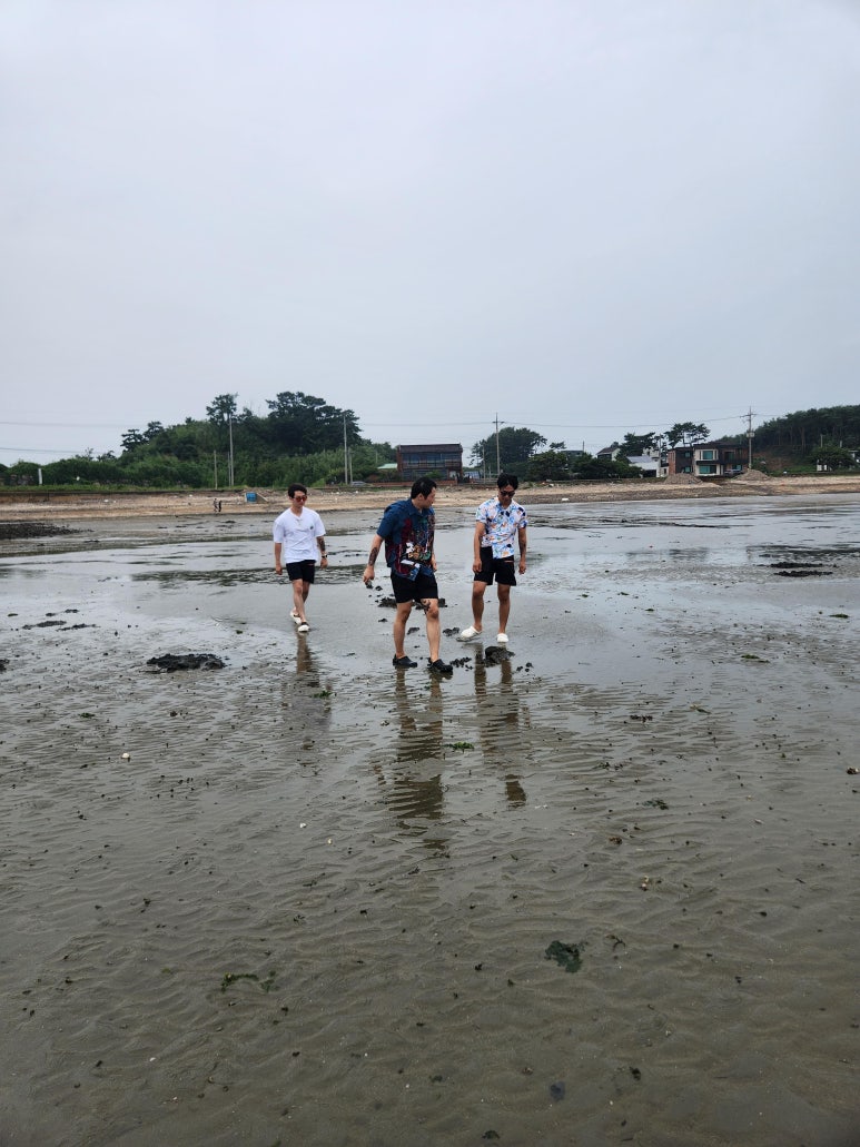 어릴 때 마냥 조개도 줍고 게도 줍고 다녔다.