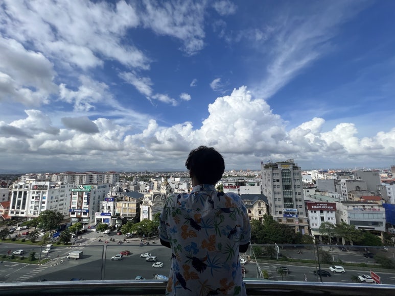 숙소 베란다도 너무 예뻐서 사진을 찍었다.