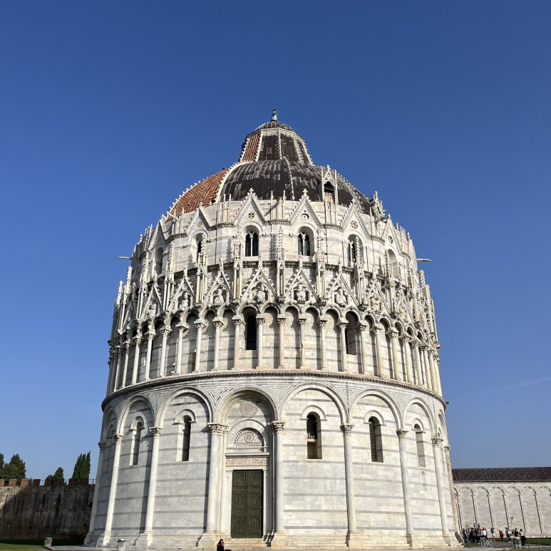 피사의 사탑 옆에는 두 개의 건물이 있는데 피사 대성당과 산 조반니 세례당이 있다.