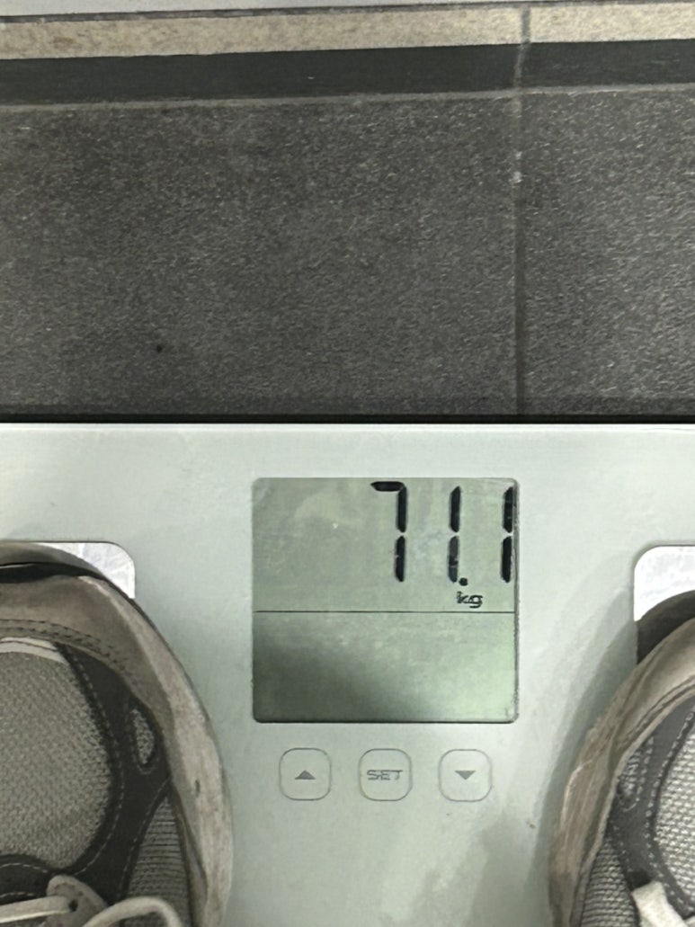 몸무게도 좀 늘었어요 근데 배가 너무 나온 것 같아서 앞으로 유산소를 좀 늘려야겠어요